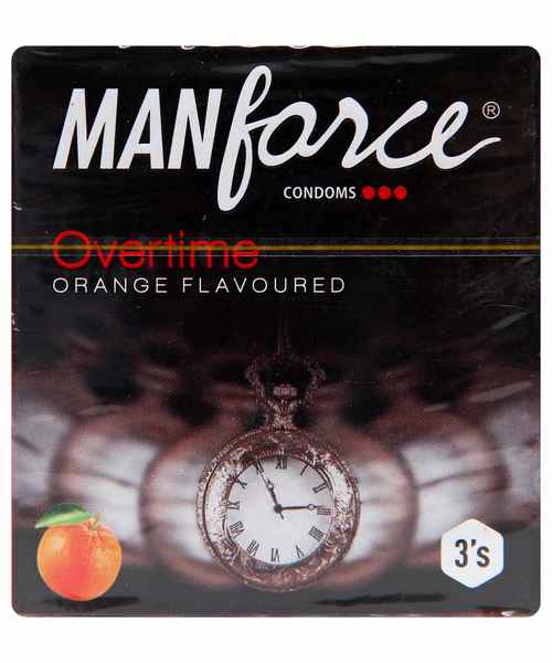 Manforce Overtime Orange Flavour Condom 3s