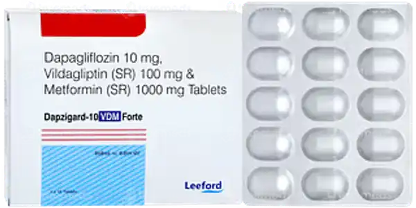 ڈپزیگارڈ وی ڈی ایم فورٹے 10mg/1000mg/100mg ٹیبلٹ ایس آر 15s