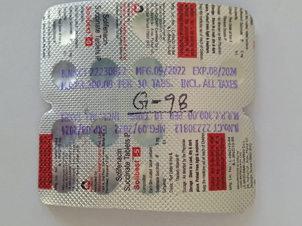 Solibest 5mg Tablet 10s