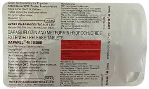 Dapavel Gm 10Mg/1Mg/500Mg Tablet 10S