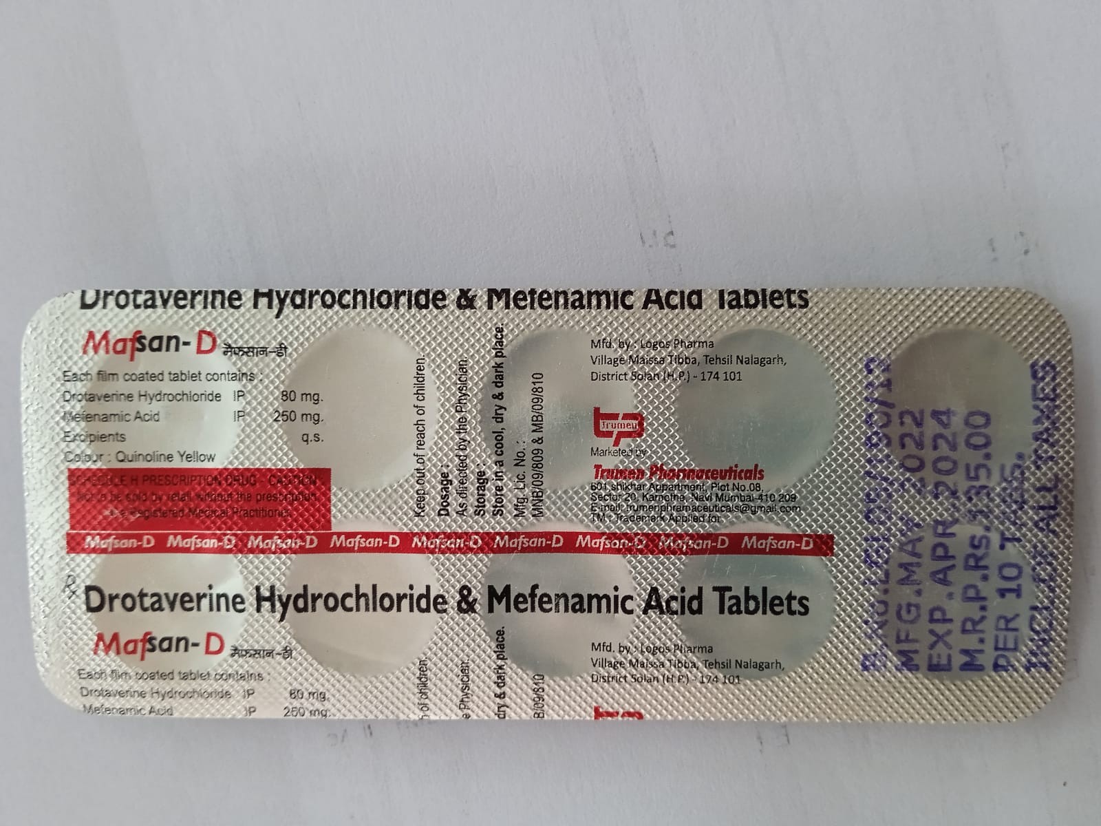 Mafsan D Tablet 10s