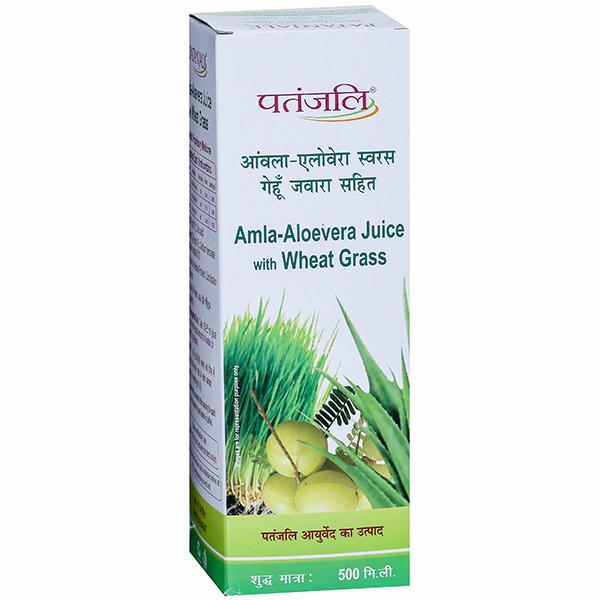 Patanjali Ayurveda Amla-Aloe Vera with Wheat Grass Juice 500ml