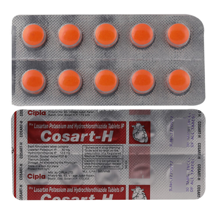 कोसार्ट एच 50mg/12.5mg टैबलेट