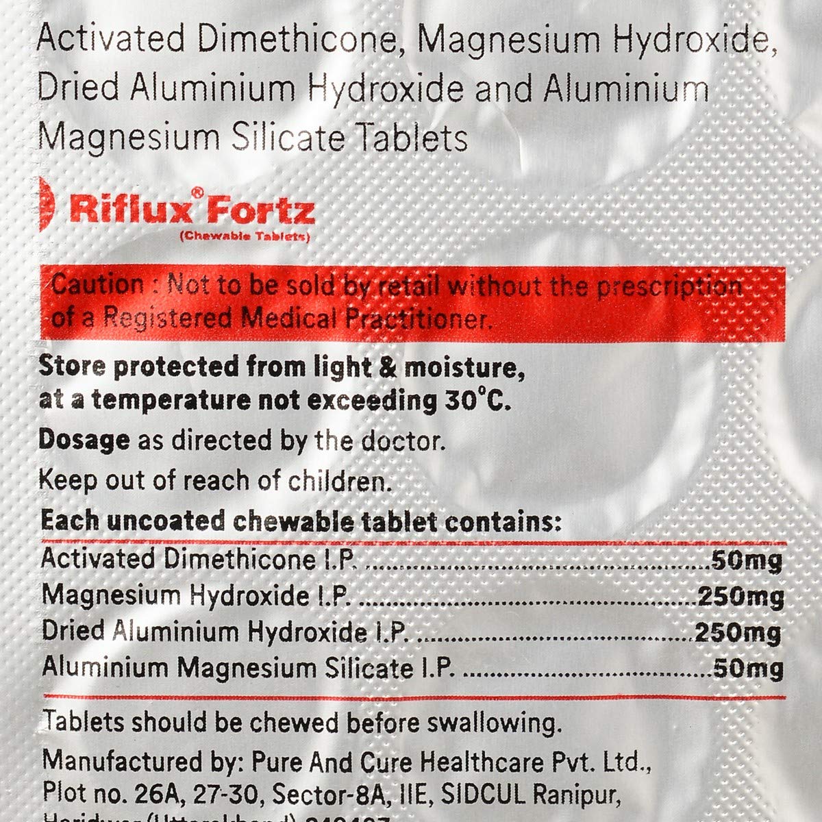 Riflux Fortz Chewable Tablet