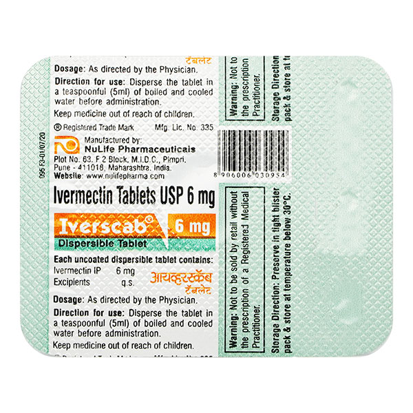 Iverscab 6mg Tablet