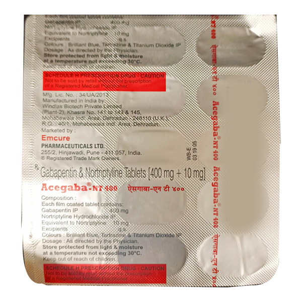 Acegaba NT 400mg/10mg Tablet 15s