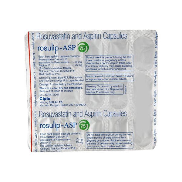 Rosulip ASP 10mg/75mg Capsule 15s