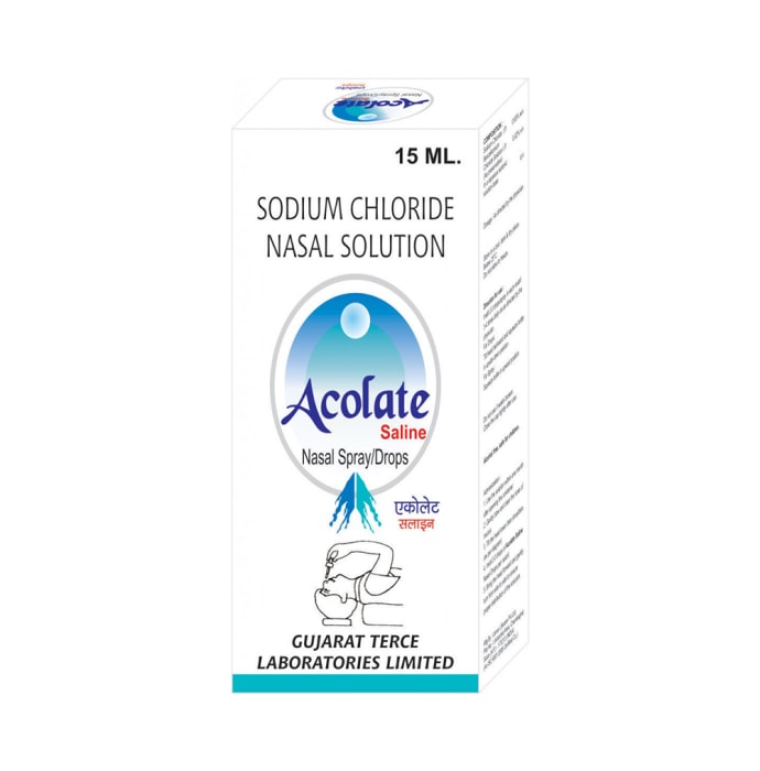 Acolate 0.05% Saline Nasal Drops 15ml