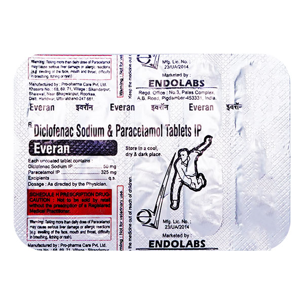 Everan 50mg/325mg Tablet 10s