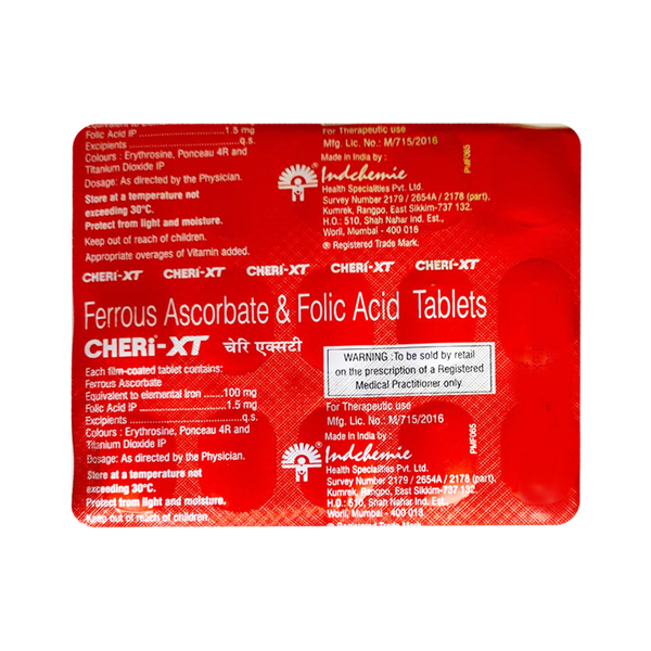 Cheri XT 100mg/1.5mg Tablet 15s