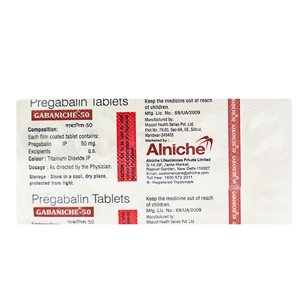 Gabaniche 50mg Tablet 10s