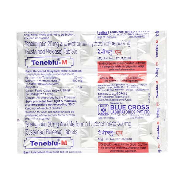 Teneblu M 500mg/20mg Tablet SR 15s