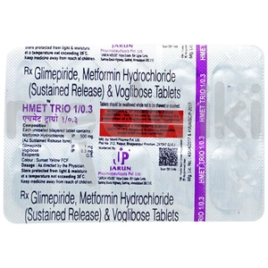 Hmet Trio 1mg/500mg/0.3mg Tablet 10s