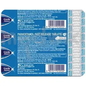 Crocin Advance 500mg Tablet 10s