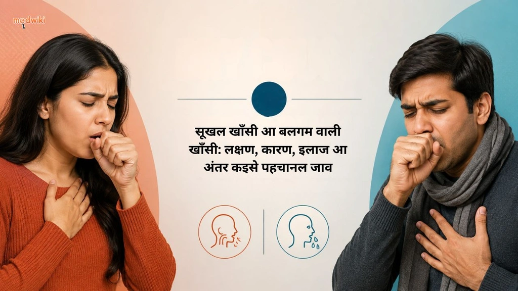 सूखल खाँसी आ बलगम वाली खाँसी: लक्षण, कारण, इलाज आ अंतर कइसे पहचानल जाव (Dry cough vs wet cough explained in Bhojpuri)