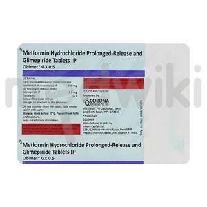 Obimet GX 0.5mg/500mg Tablet PR 10s