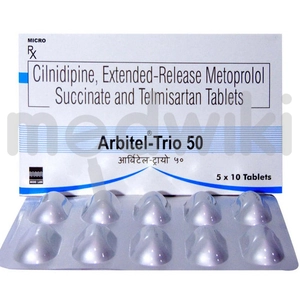 Arbitel Trio 50mg/40mg/10mg Tablet ER 15s