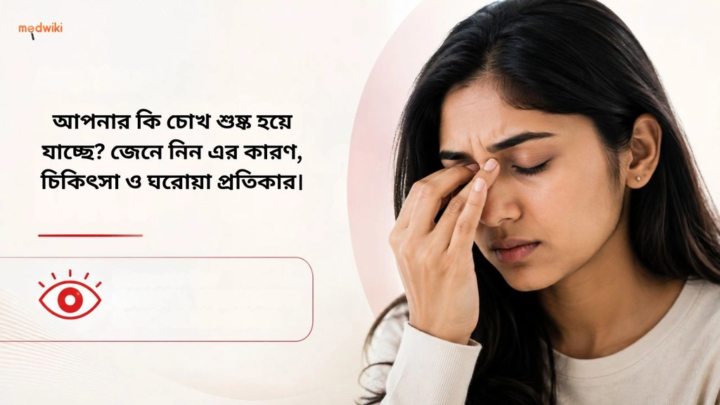 আপনার কি চোখ শুষ্ক হয়ে যাচ্ছে? জেনে নিন এর কারণ, চিকিৎসা ও ঘরোয়া প্রতিকার। (Dry eyes diseases explained in bengali)