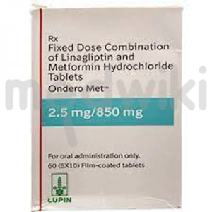 ओनडेरो मेट 850mg/2.5mg टैबलेट