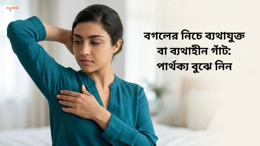 বগলের নিচে ব্যথাযুক্ত বা ব্যথাহীন গাঁট: পার্থক্য বুঝে নিন(Difference between  Painful or Painless Lump Under Armpit in Bengali)