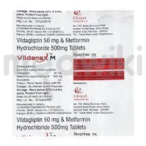 Vildanex M 500mg/50mg Tablet 15s