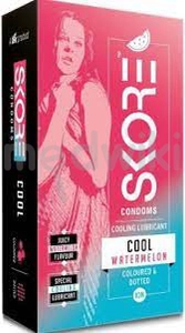 Skore Cool Watermelon Dotted Condom 10s