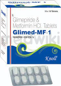 ग्लाइम्ड एमएफ 1mg/1000mg टैबलेट 10s