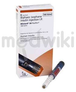 मिक्सटार्ड 30 फ्लेक्सपेन 100IU/एमएल सस्पेंशन फॉर इंजेक्शन 3ml