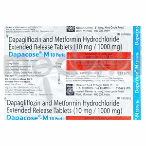 Dapacose M 10mg/1000mg Forte Tablet ER 10s