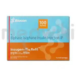 Insugen 30/70 100IU Refil Cartridge 3ml