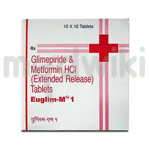 यूउग्लिम एम 1mg/500mg टैबलेट पीआर 10s