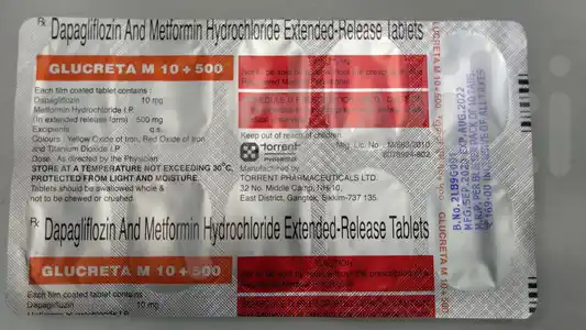 Glucreta M 10mg/500mg Tablet ER 10s