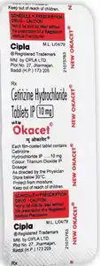 Okacet 10mg Tablet 10s