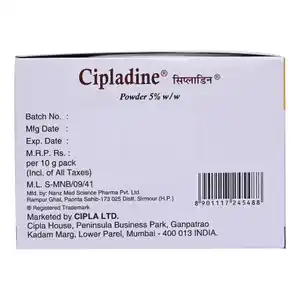 Cipladine 5% Dusting Powder 10gm