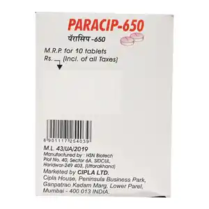 Paracip 650mg Tablet 10s