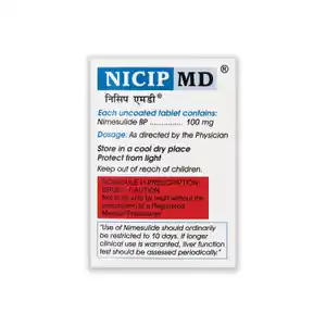 Nicip 100mg Tablet Md 10s