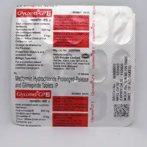 Glycomet GP 2mg/500mg Tablet PR 15s