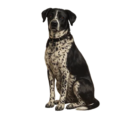 Painting style dog portrait