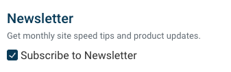 Newsletter subscription