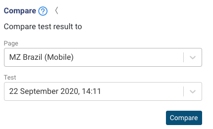 Compare site speed results on DebugBear