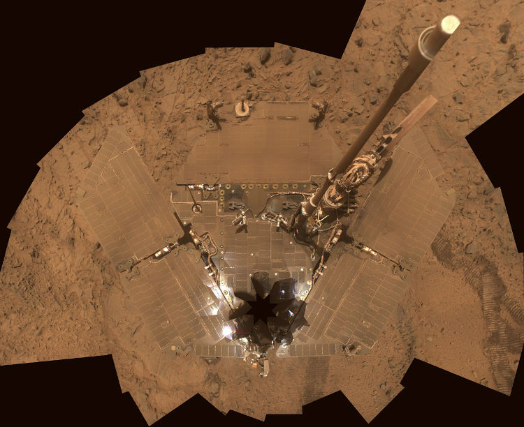 Opportunity covered in Martian Dust