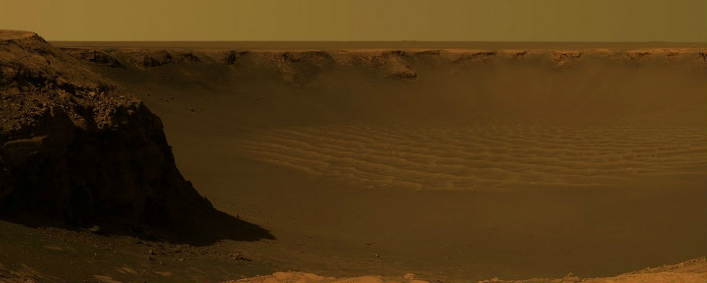 Victoria Crater from Opportunity's Perspective