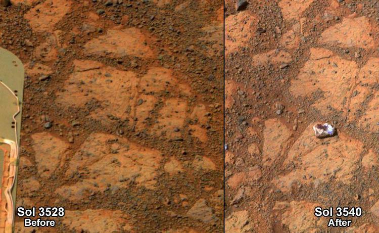 Moving Rock on Mars