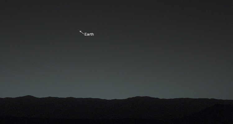 Earth from Mars Surface