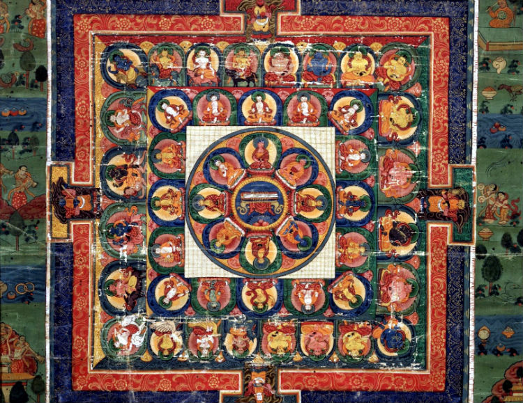 Painted Medicine Buddha Mandala