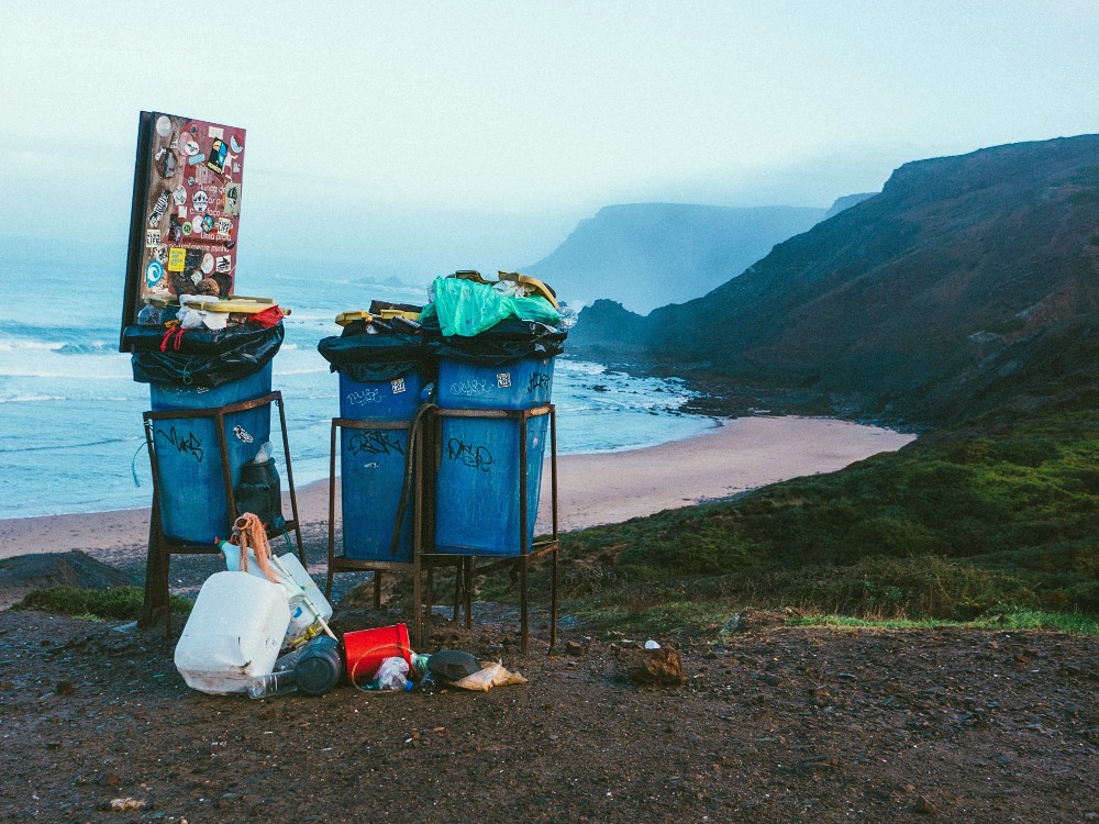 Trash by a Beach