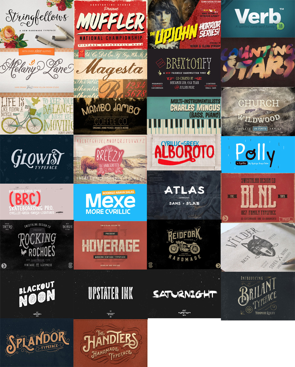 30 Best Selling Creative Fonts bundle demo tutorial