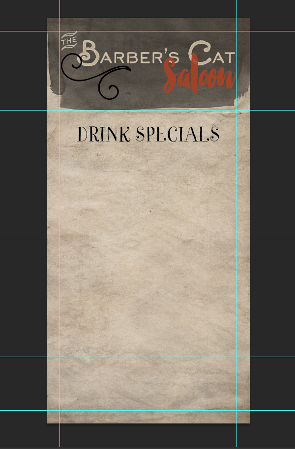 Saloon Menu 