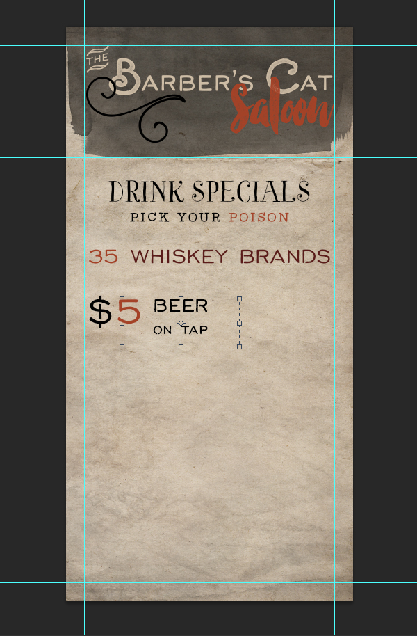 Saloon Menu 