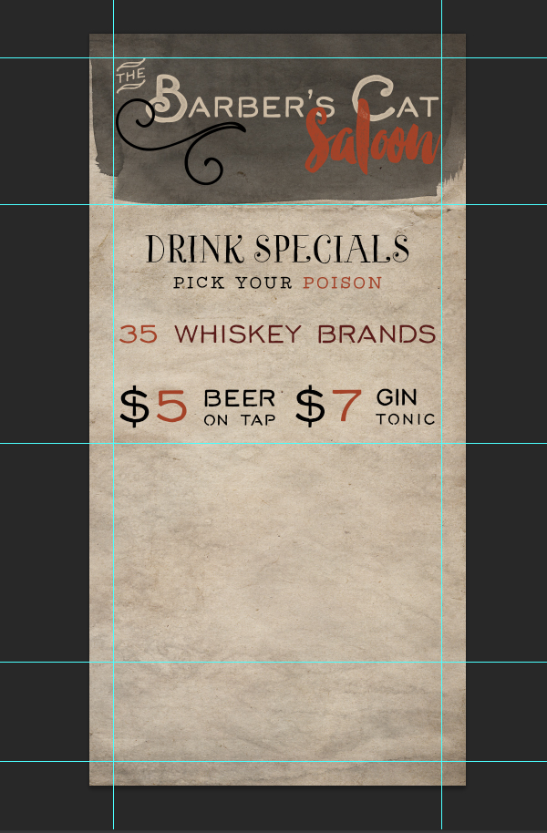 Saloon Menu 